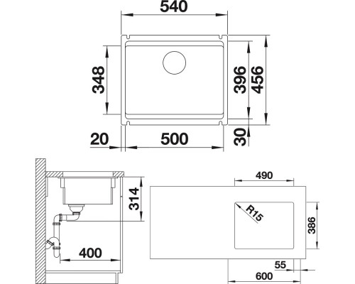 Мойка кухонная Blanco Etagon 500-U 525149 белая
