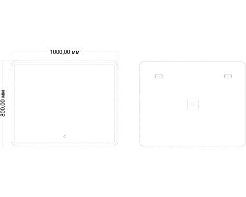 Зеркало Art&Max Vita 100x80, с подсветкой