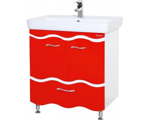 Мебель для ванной Bellezza Мари Волна 80 белая/красная