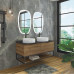 Мебель для ванной Comforty Порто 120, подвесная, дуб темно-коричневый
