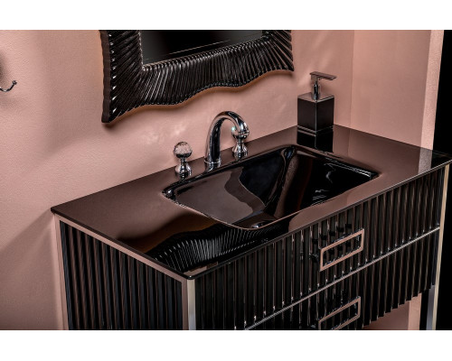 Мебель для ванной Armadi Art Monaco 100 черная, хром