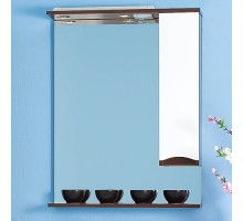 Зеркало-шкаф Бриклаер Токио 80 R венге, белый глянец