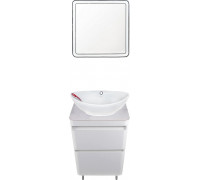 Мебель для ванной Style Line Атлантика 60 Люкс Plus, напольная, антискрейч, белый глянцевый мрамор