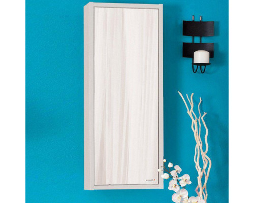 Зеркало-шкаф Бриклаер Бали 40 светлая лиственница, белый глянец