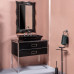 Мебель для ванной Armadi Art Monaco 100 столешницей из мрамора черная, хром, прямоугольная раковина