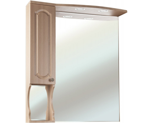 Зеркало-шкаф Bellezza Камелия 85 L светлый лен