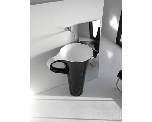 Раковина ArtCeram Cup OSL004 черная с белым