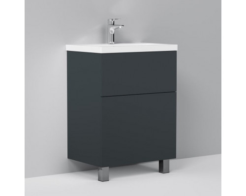 Мебель для ванной AM.PM Gem 60 графит матовый, напольная, с 2 ящиками