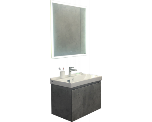 Мебель для ванной Comforty Осло 80, подвесная, бетон светлый