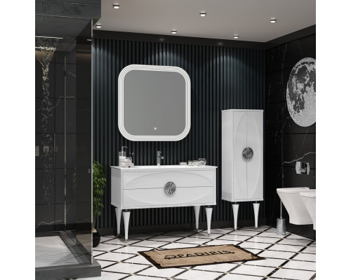 Мебель для ванной Opadiris Ибица 120 белая, фурнитура хром