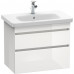 Тумба с раковиной Duravit DuraStyle 80, подвесная, белая глянцевая