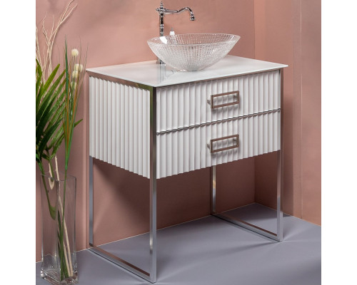 Мебель для ванной Armadi Art Monaco 80 со столешницей белая, хром