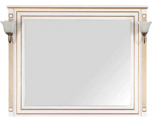 Зеркало Aquanet Паола 120 белое, золото