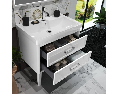 Мебель для ванной Opadiris Вегас 80 белая с опорами