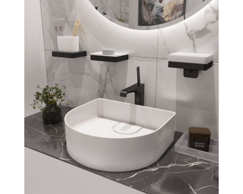 Мебель для ванной Laufen Sonar 4.0542.5.034.143.1 белая матовая, nero marquina
