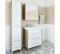 Мебель для ванной Sanflor Ларго 80 вяз швейцарский, белая