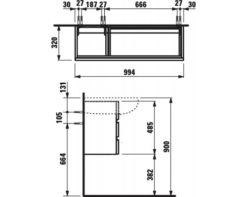 Тумба с раковиной Laufen Alessi one 4.2452.0.097.631.1