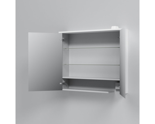 Зеркало-шкаф AM.PM Spirit V2.0 80 с LED-подсветкой, белый глянец