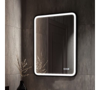 Зеркало Art&Max Genova 60х80 с подсветкой и часами