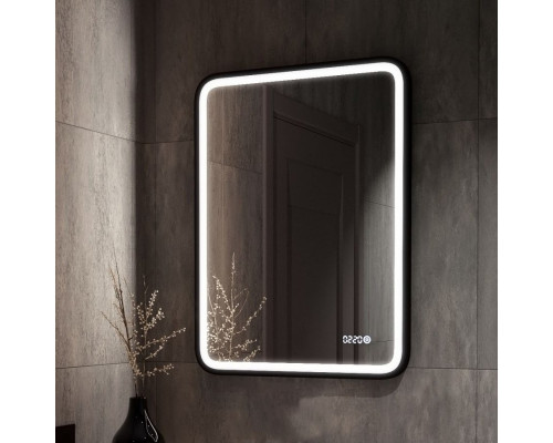 Зеркало Art&Max Genova 60х80 с подсветкой и часами