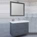 Мебель для ванной Sanflor Модена 105 подвесная, серая