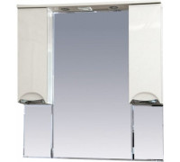 Зеркало-шкаф Misty Жасмин 105 с подсветкой, белая эмаль