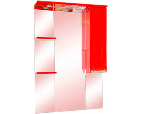 Зеркало-шкаф Misty Жасмин 75 с подсветкой, красная плёнка R