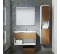 Мебель для ванной Sanvit Контур 80 белый глянец/манзония кофейная