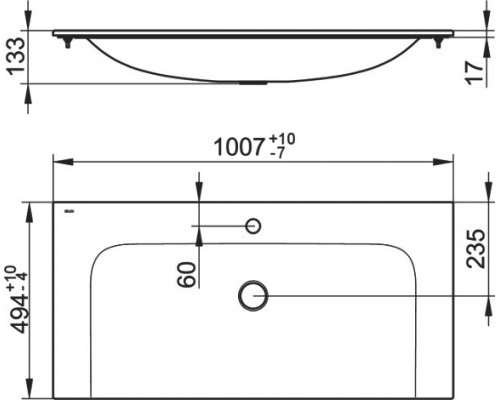 Мебель для ванной Keuco Plan 100 см, инокс