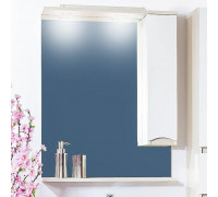 Зеркало-шкаф Бриклаер Токио 70 R светлая лиственница, белый глянец