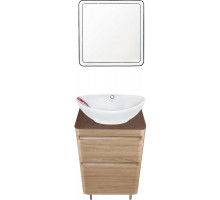 Мебель для ванной Style Line Атлантика 60 Люкс Plus, напольная, ясень перламутр, бежевая темная