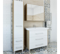 Мебель для ванной Sanflor Ларго 100 швейцарский вяз, белая