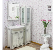 Мебель для ванной Sanflor Адель 65 белая, патина серебро
