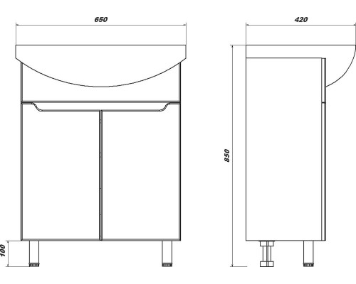 Мебель для ванной Sanstar Bianco 65