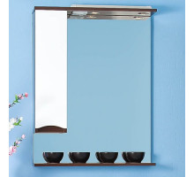 Зеркало-шкаф Бриклаер Токио 70 L венге, белый глянец