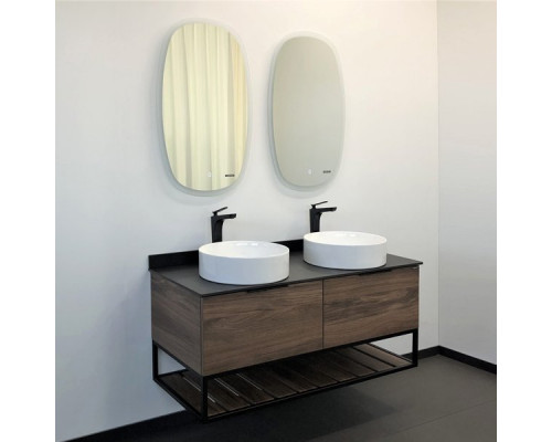 Мебель для ванной Comforty Порто 120, подвесная, дуб темно-коричневый