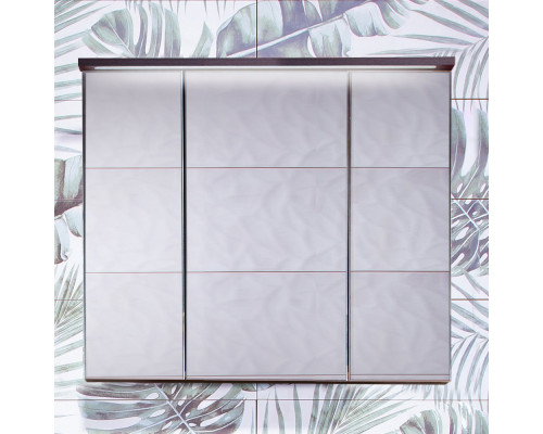 Зеркало-шкаф Бриклаер Кристалл 75 ясень анкор, темный, с подсветкой