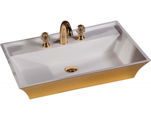Мебель для ванной Armadi Art Monaco 80 со столешницей бордо, золото