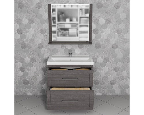 Мебель для ванной СанТа Венера 80 напольная, дуб шале графит