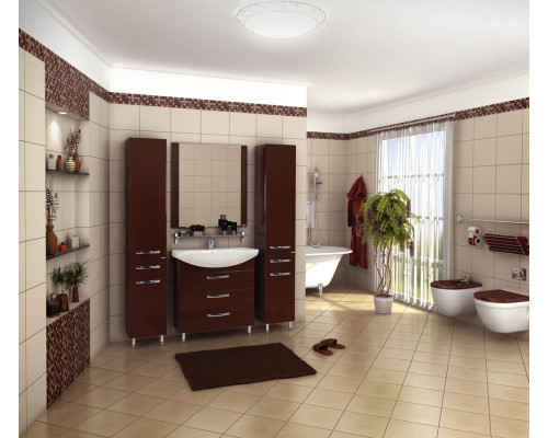 Мебель для ванной AQUATON Ария Н 80 темно-коричневая