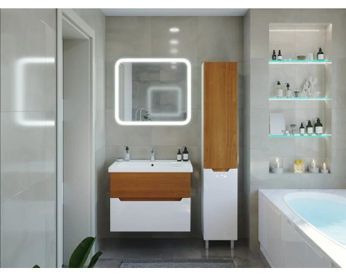 Мебель для ванной Sanstar Valencia 80, подвесная, орех ноче эко, белый