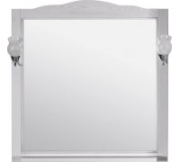 Зеркало ASB-Woodline Римини Nuovo 80 белое, патина серебро