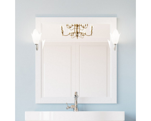 Мебель для ванной ValenHouse Лиора 90 белая, фурнитура хром