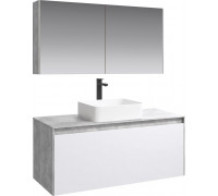 Мебель для ванной Aqwella 5 stars Mobi 120 бетон светлый, белая