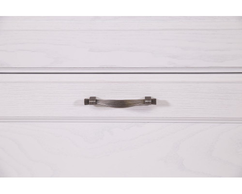 Мебель для ванной ASB-Woodline Прато 70 белая, патина серебро