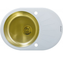 Мойка кухонная Seaman Eco Glass SMG-730W Gold