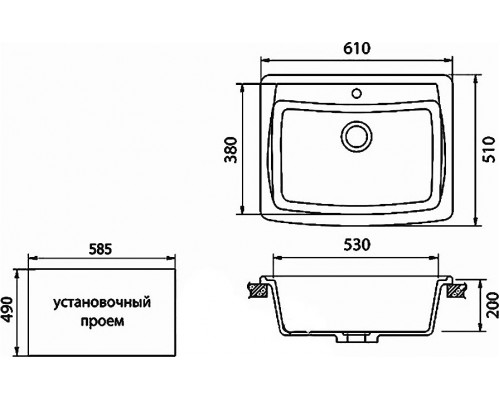 Мойка кухонная GranFest Standart GF-S605 серая