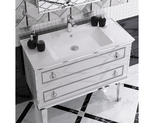 Мебель для ванной Opadiris Порто 100 белая, хром