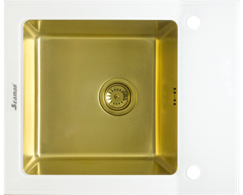 Мойка кухонная Seaman Eco Glass SMG-610W-Gold