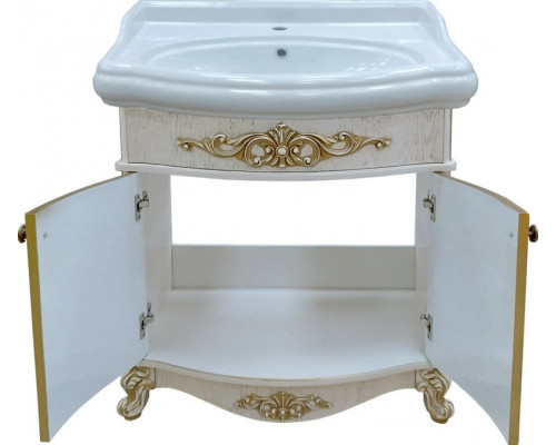 Мебель для ванной Misty Верона 80 напольная, слоновая кость патина
